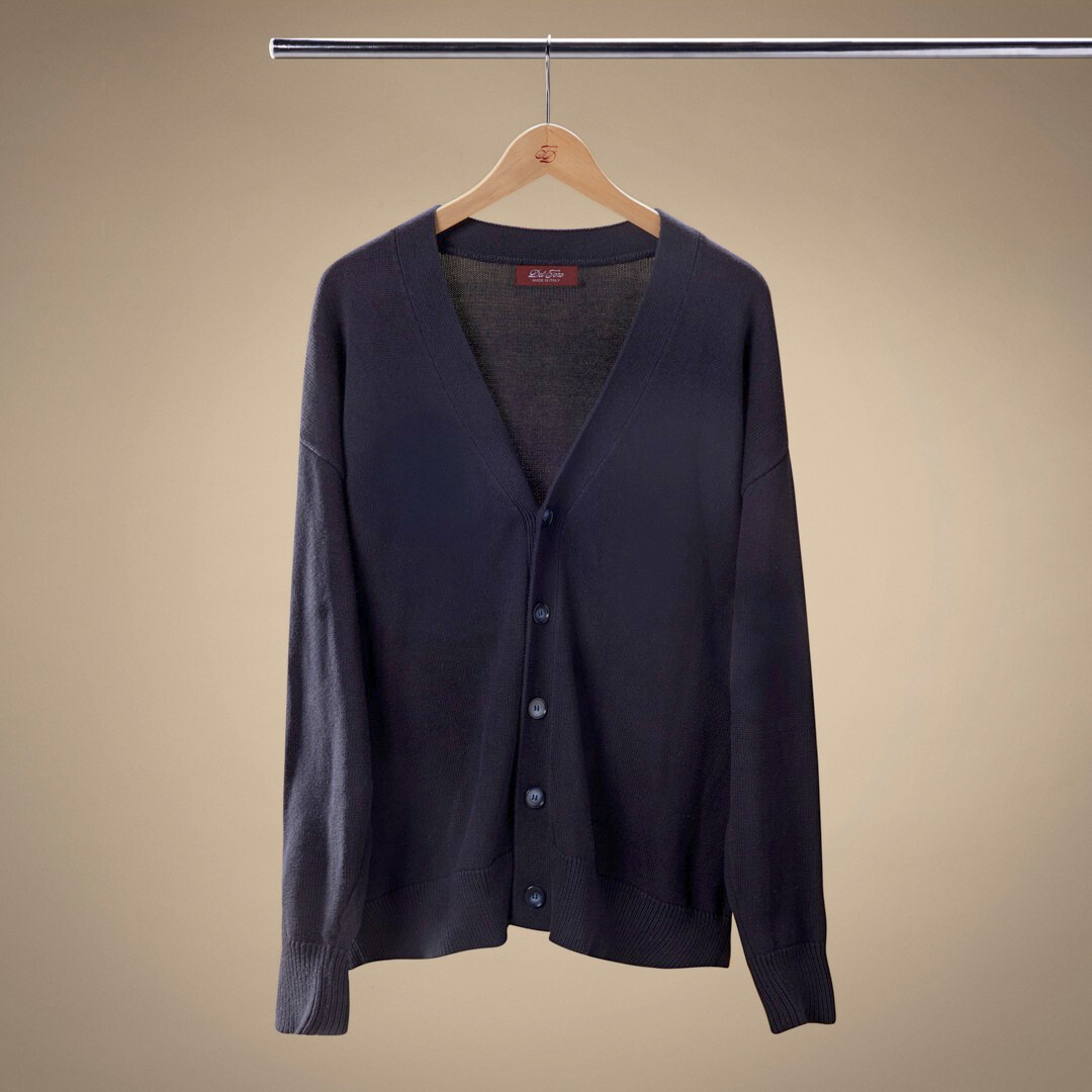 Men's Vintage Fit Cardigan - Solid Navy