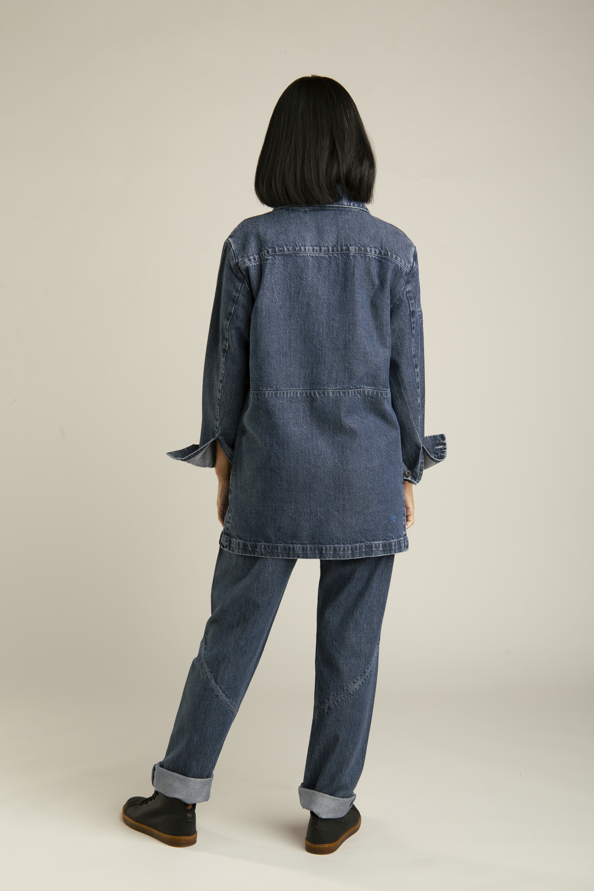 W700REBL Recycled denim jacket for women