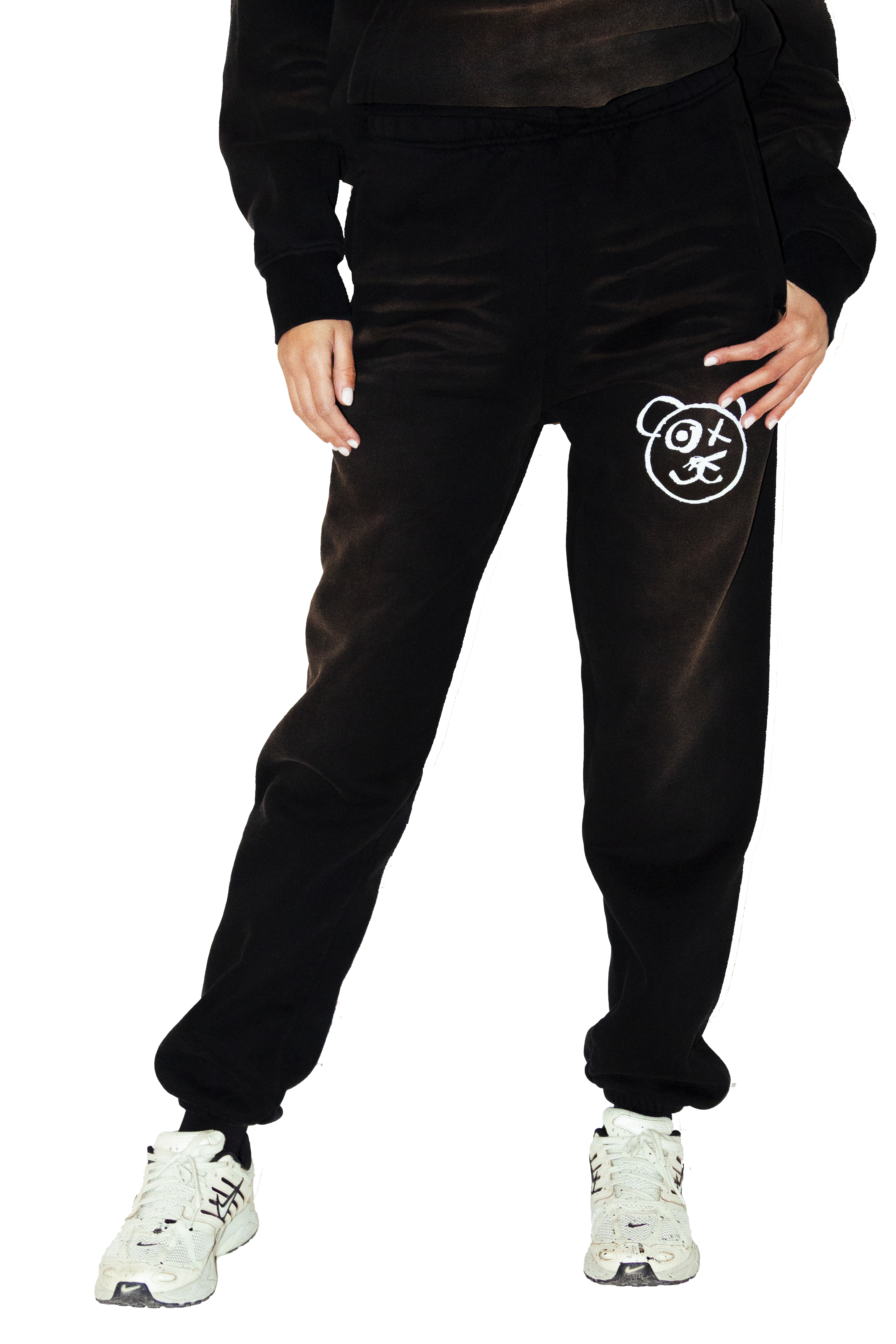 Graffiti Bear 100% Cotton Double Sided Joggers in Peak