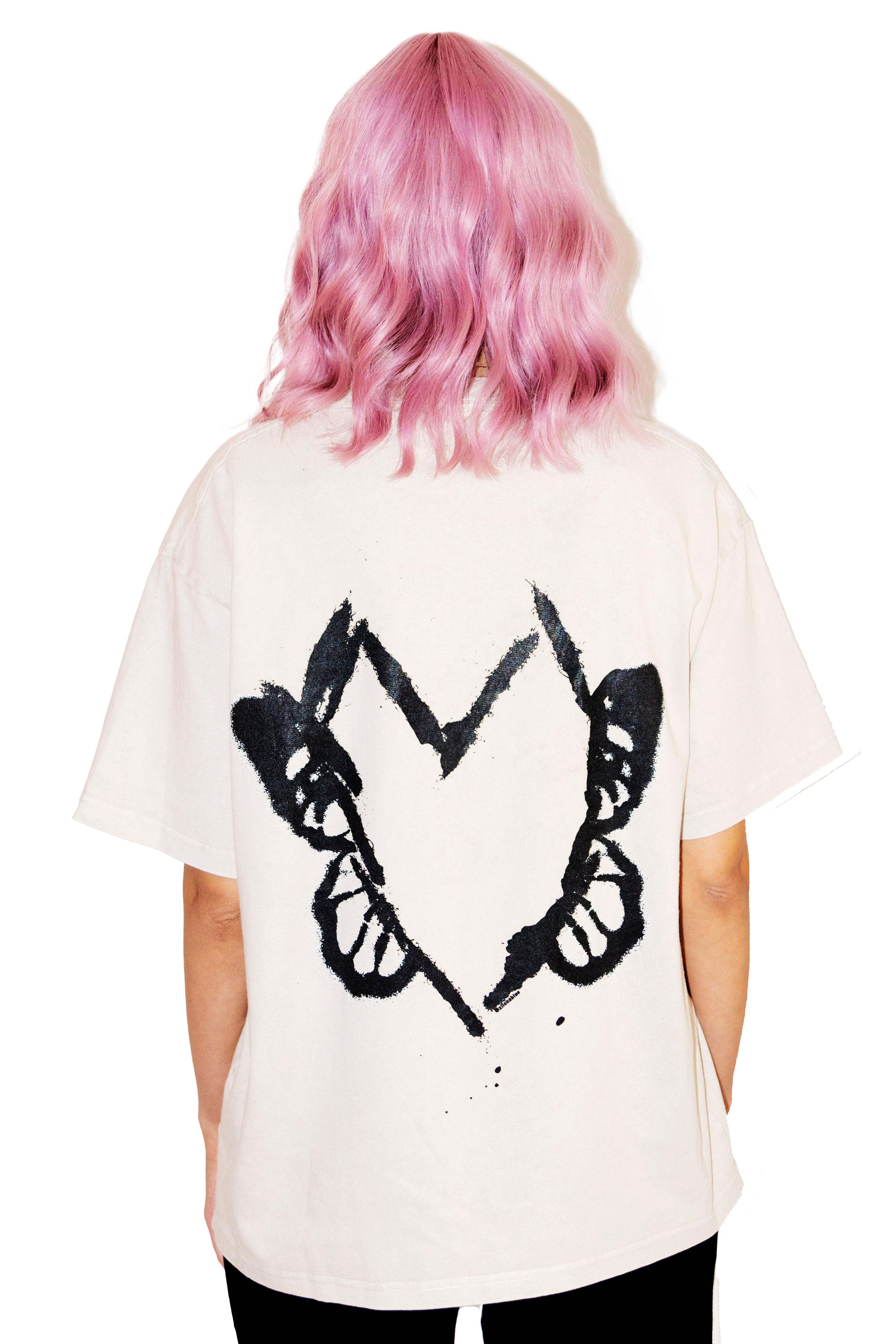 Hearts Evolve Double Sided Apricot Cotton Tee