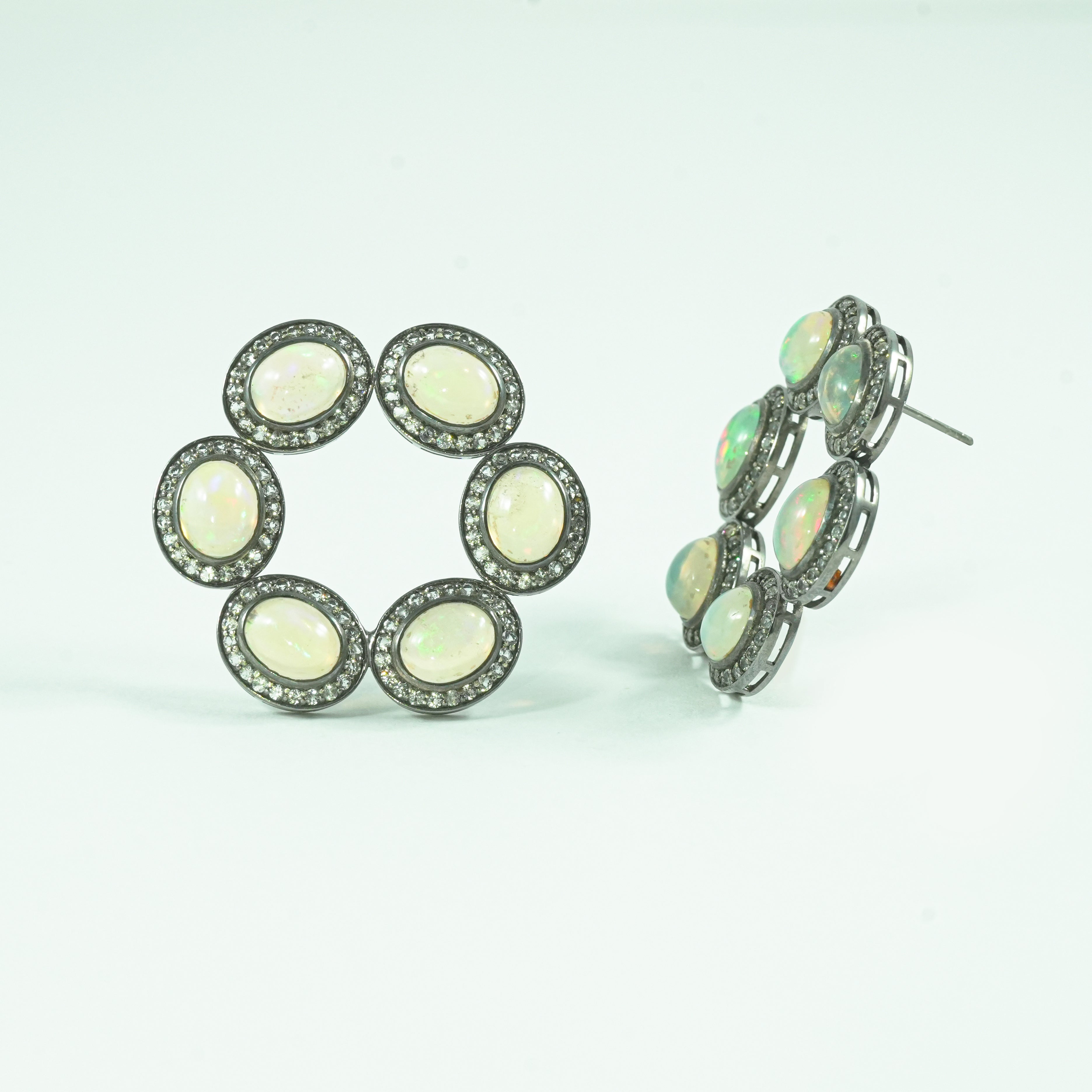 YELLOW OPAL HOOPS