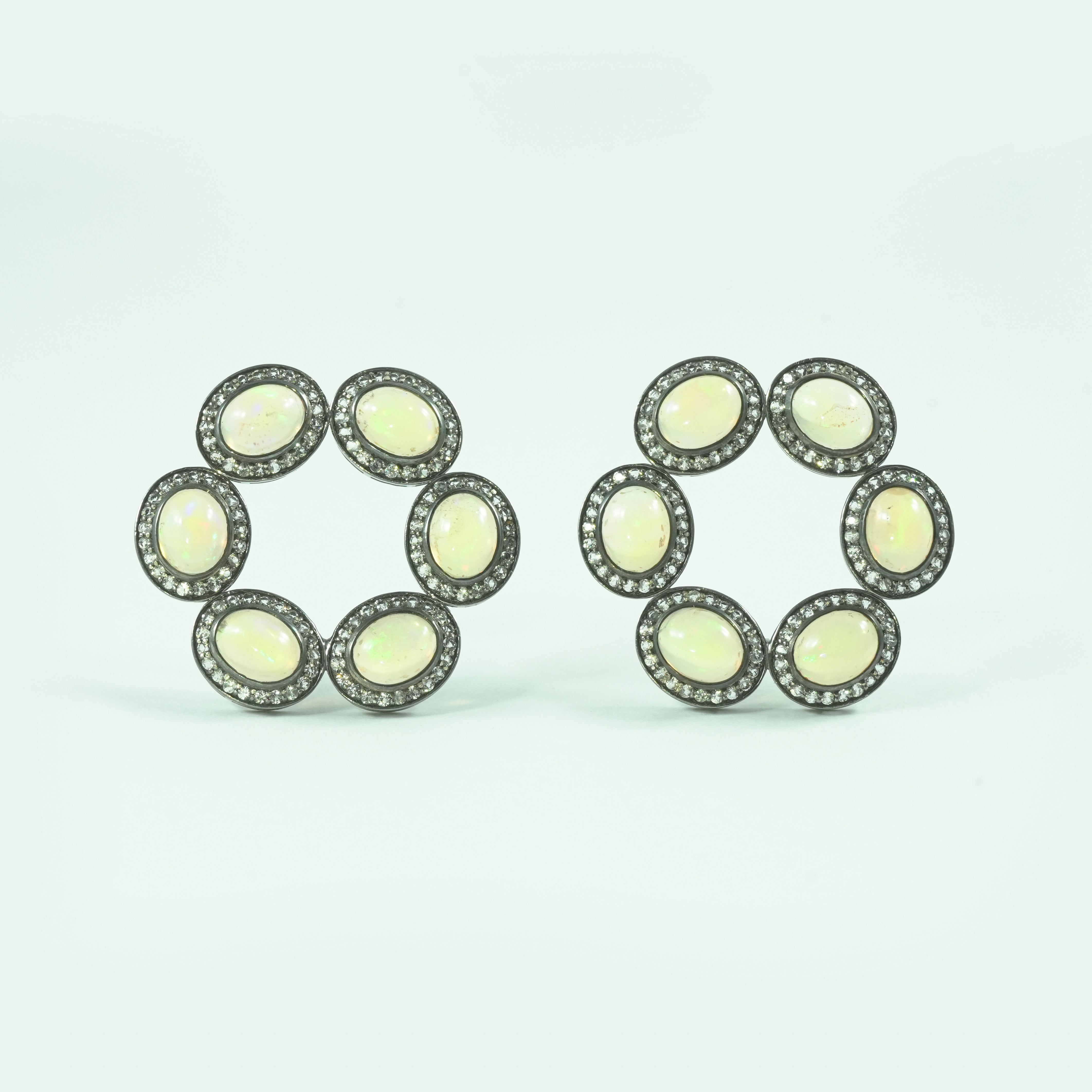 YELLOW OPAL HOOPS