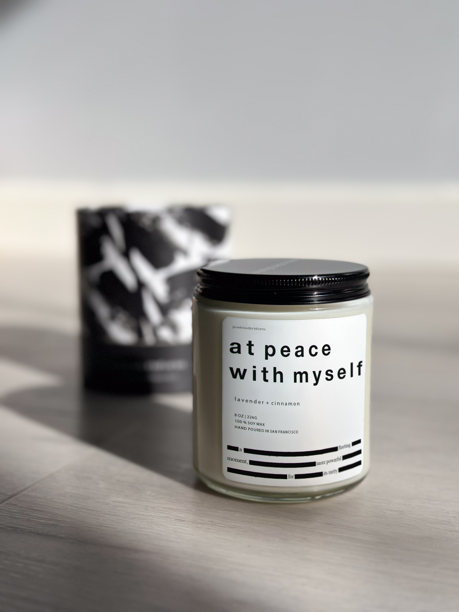 at peace with myself - lavender + cinnamon candle