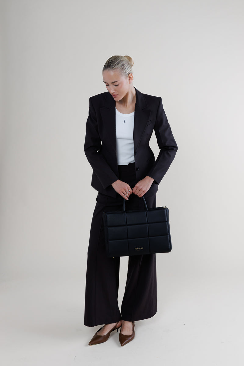 Quilted Laptop Bag Liora – Black