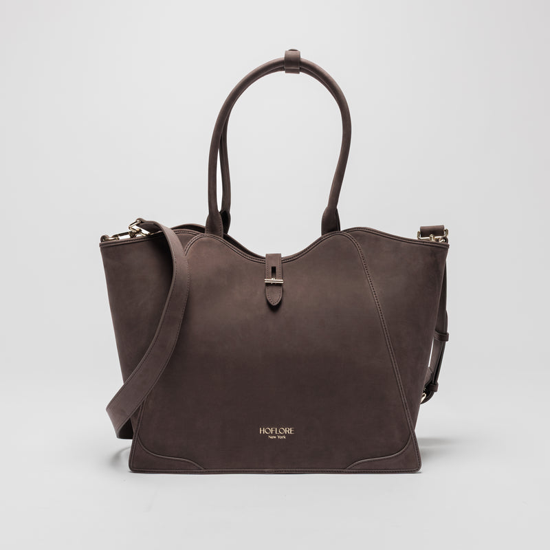 Nubuck Medium Tote Melia – Coffee