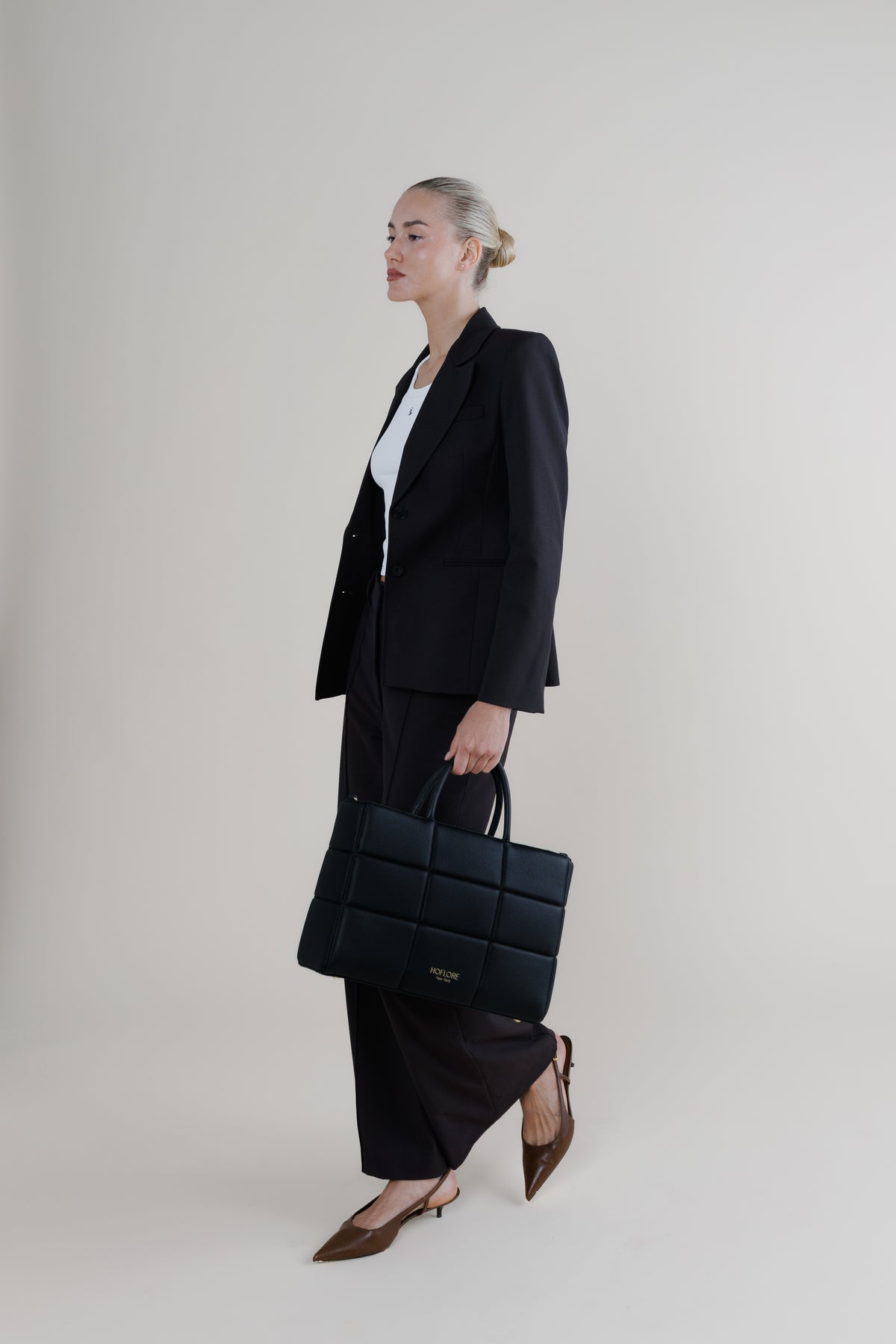 Quilted Laptop Bag Liora – Black