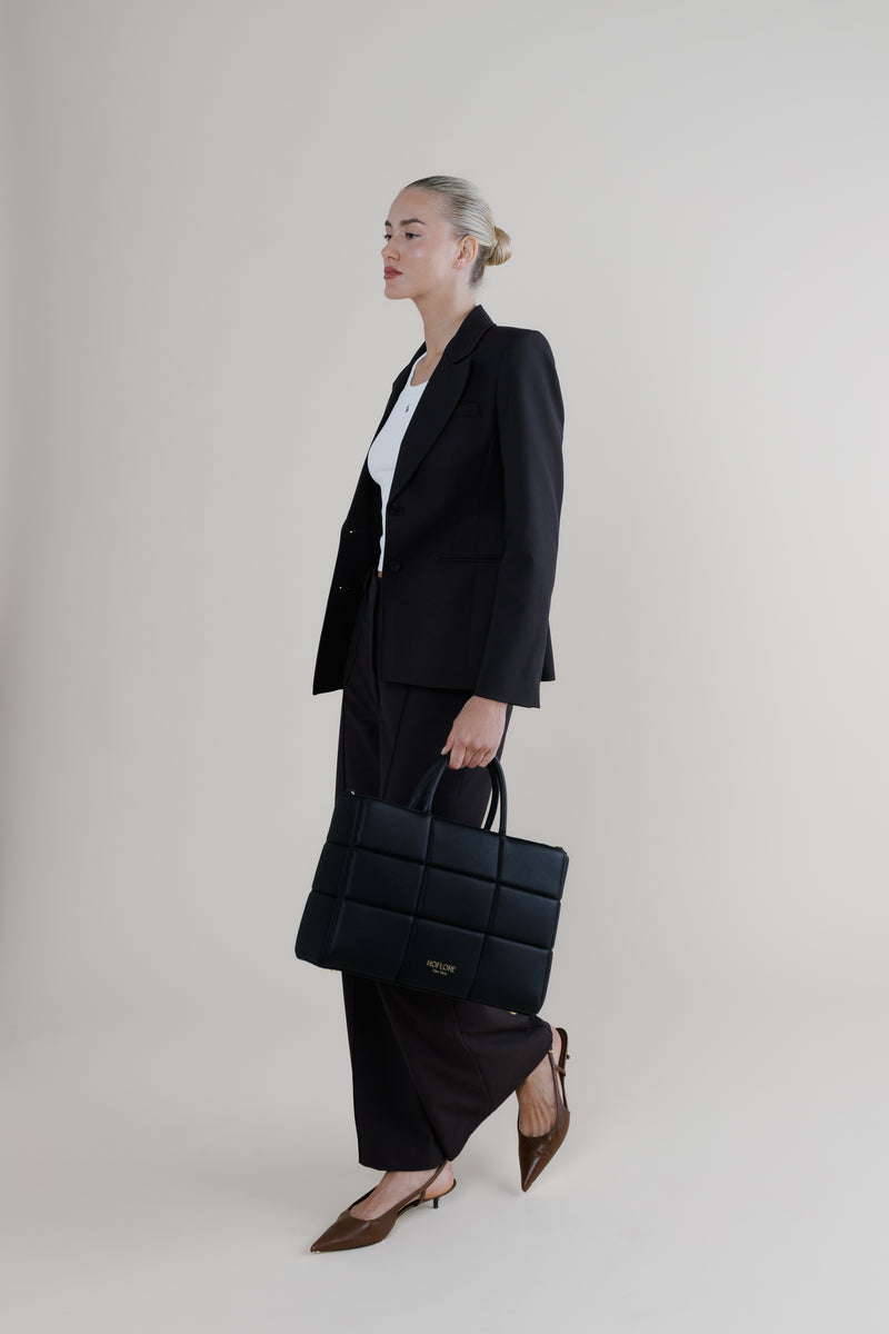 Quilted Laptop Bag Liora – Black