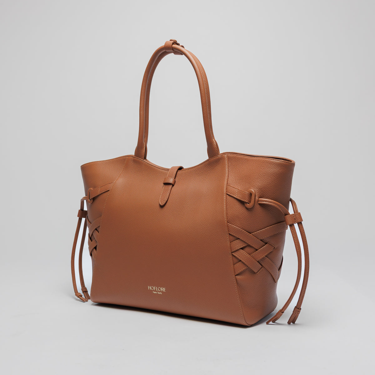 Woven Pattern Tote Orchid – Brown