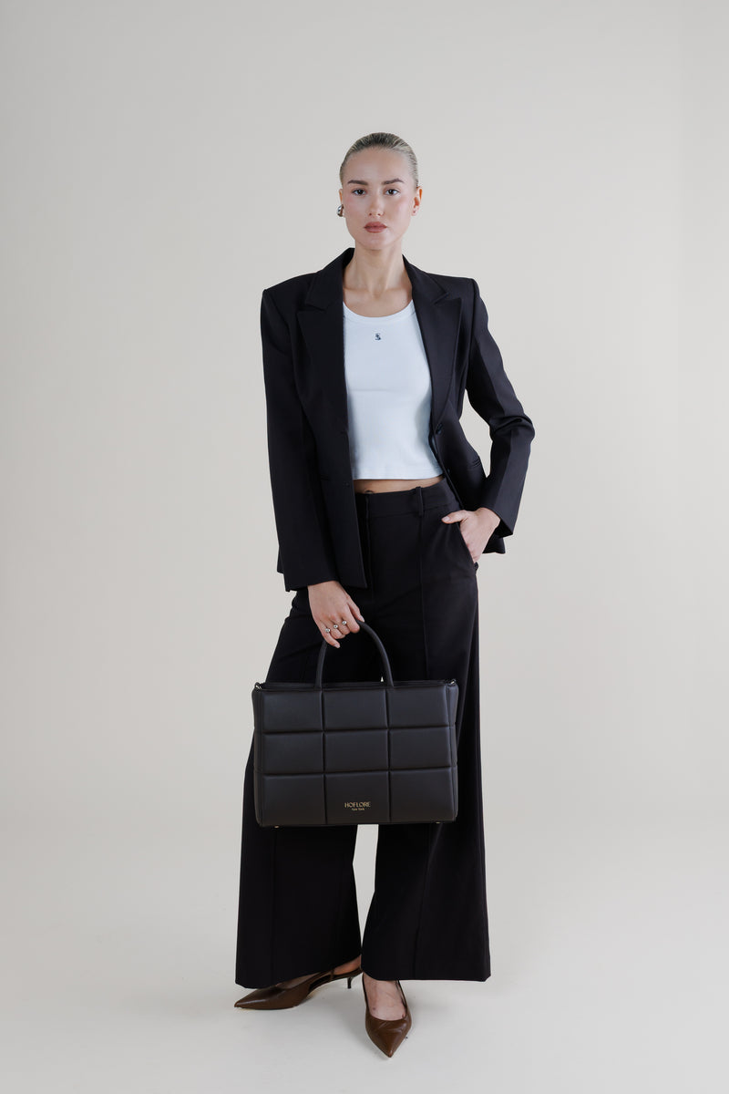 Quilted Laptop Bag Liora – Brown