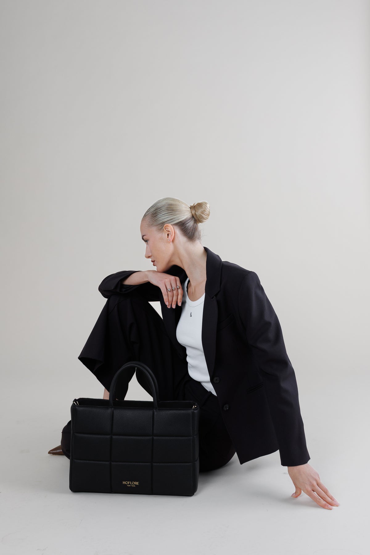 Quilted Laptop Bag Liora – Black