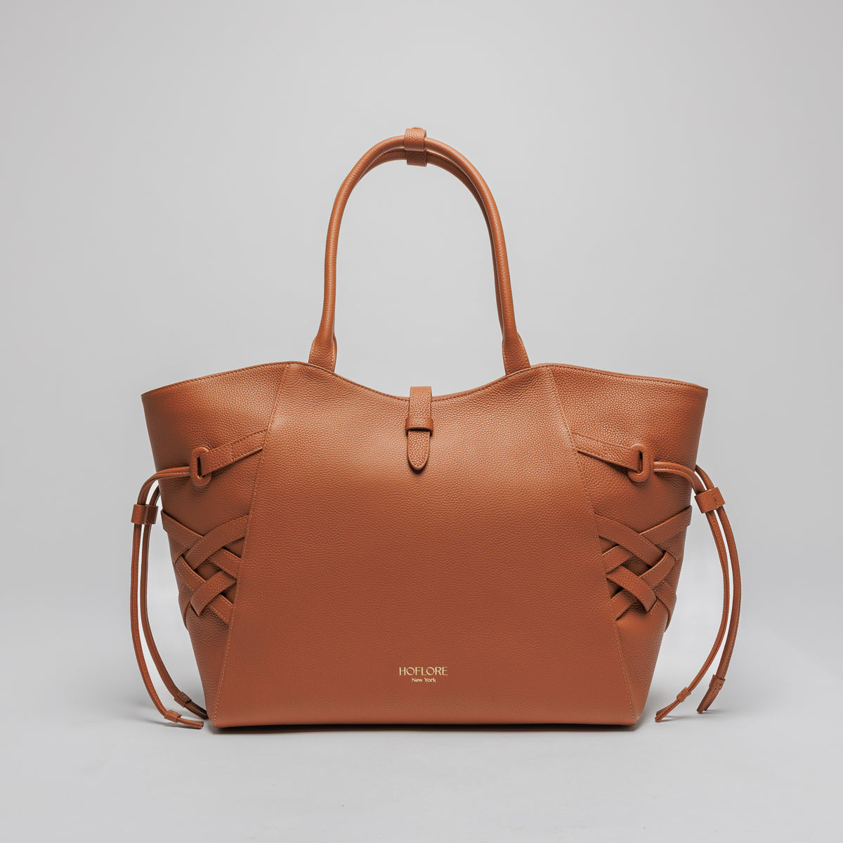 Woven Pattern Tote Orchid – Brown