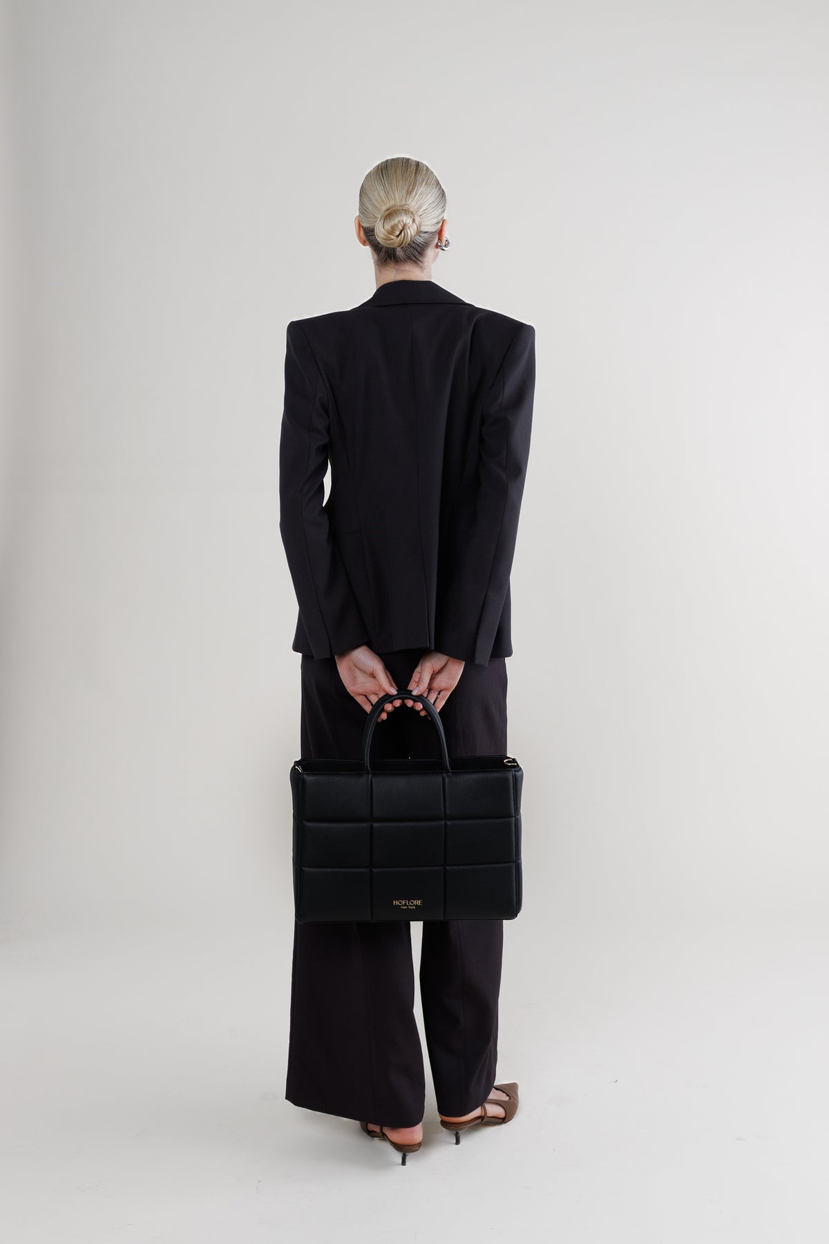 Quilted Laptop Bag Liora – Black