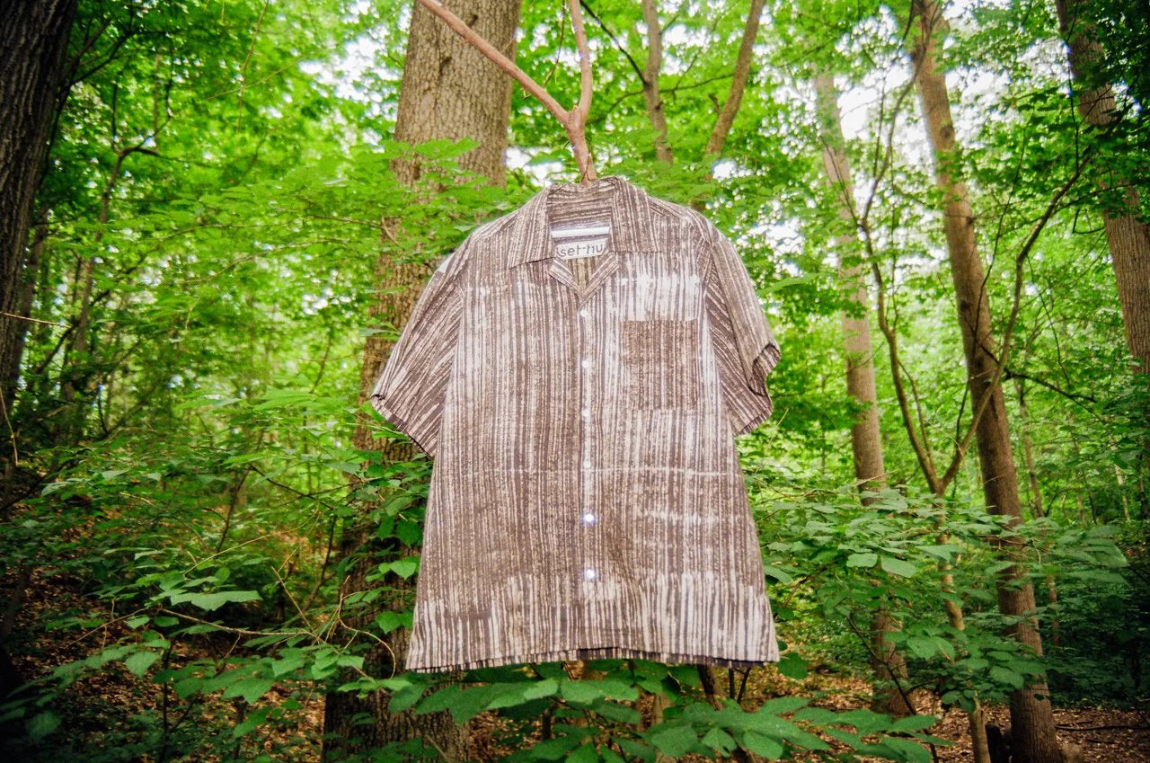 Batik Rust Camp Shirt - Bamboo