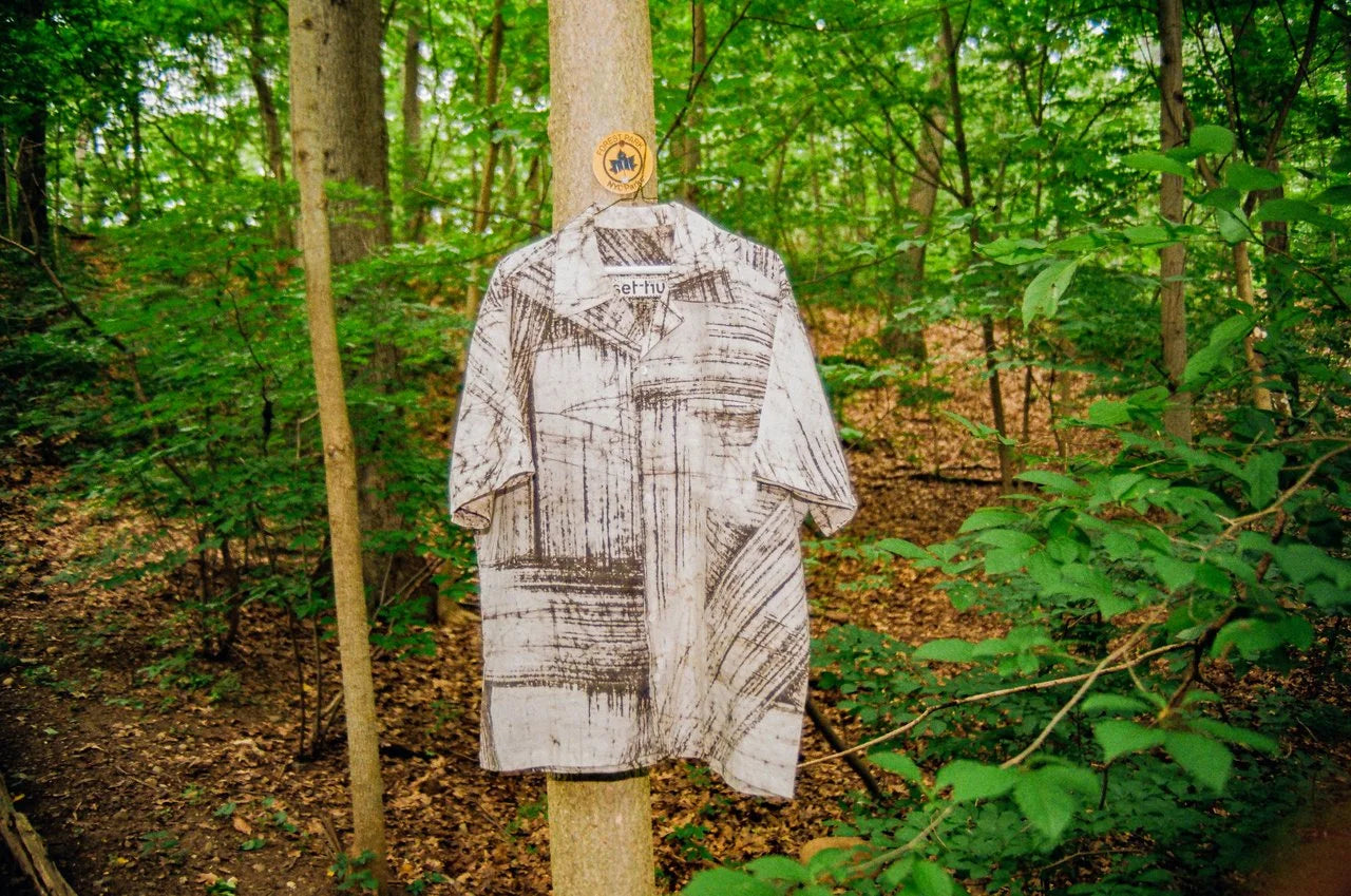 Batik Rust Camp Shirt - Bark