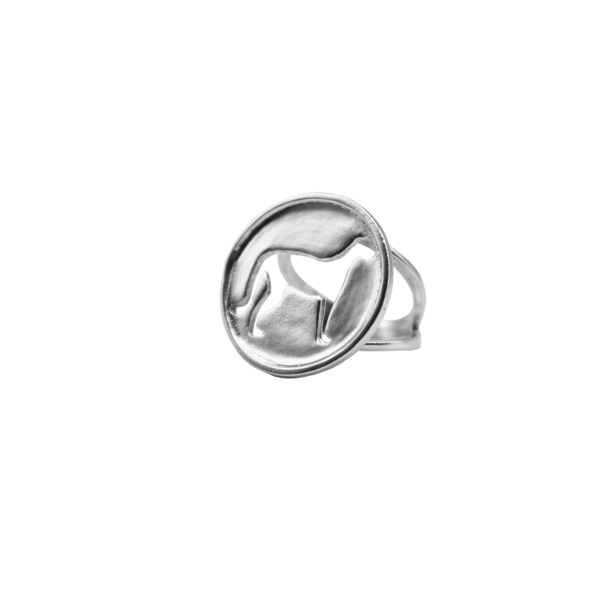 Open Jaguar Coin Ring