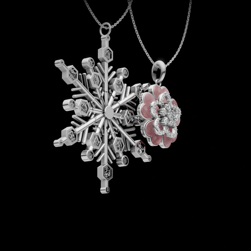 Upper Moon Three and Blossom Necklace Collection