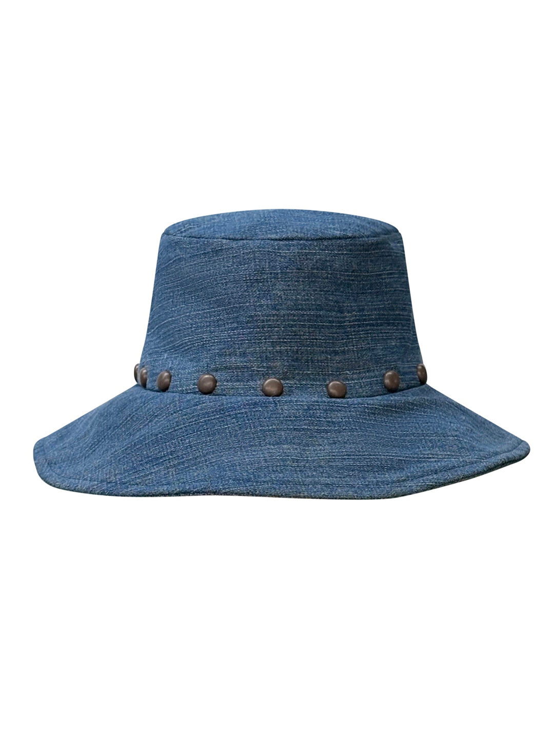 Denim Bucket Hats-Studded