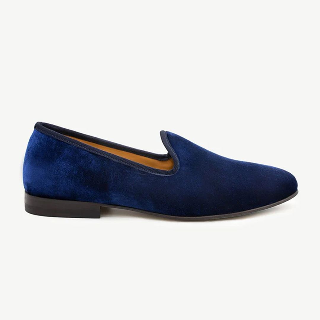 Men's Blue Velvet Slipper II