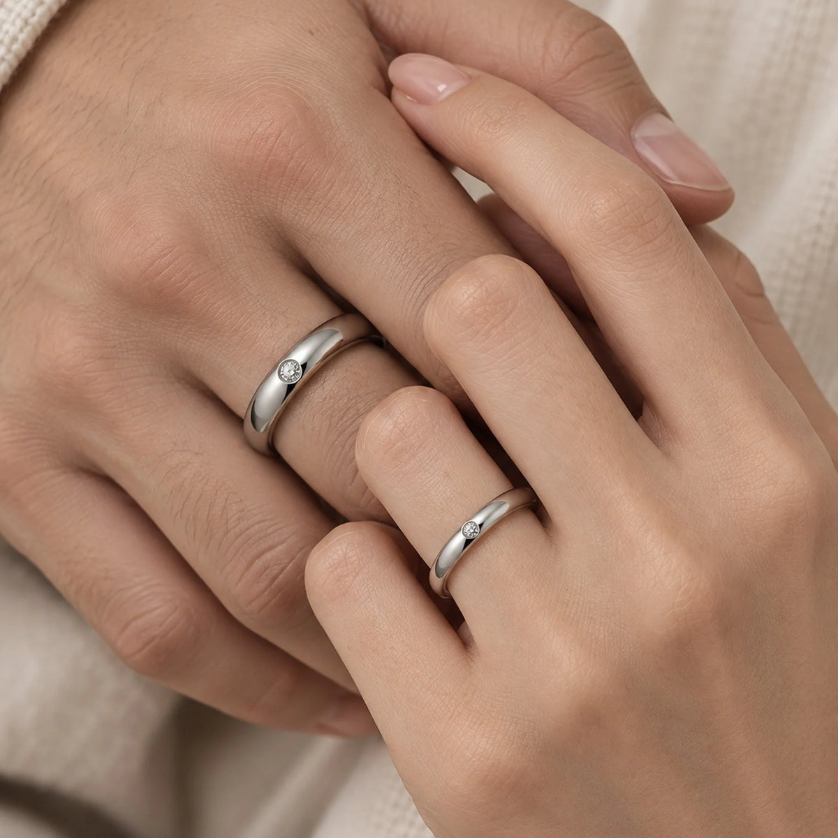 Pure Love Couple Ring Set