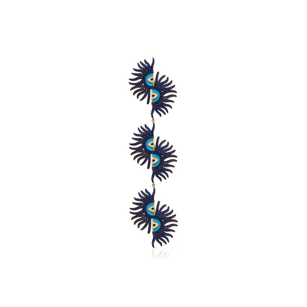 Rise of The Sun Navy Triple Necklace