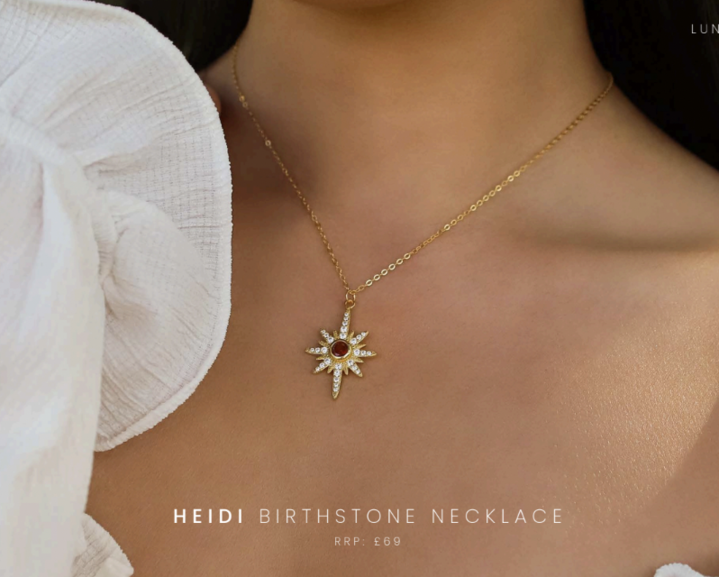 HEIDI BIRTHSTONE NECKLACE