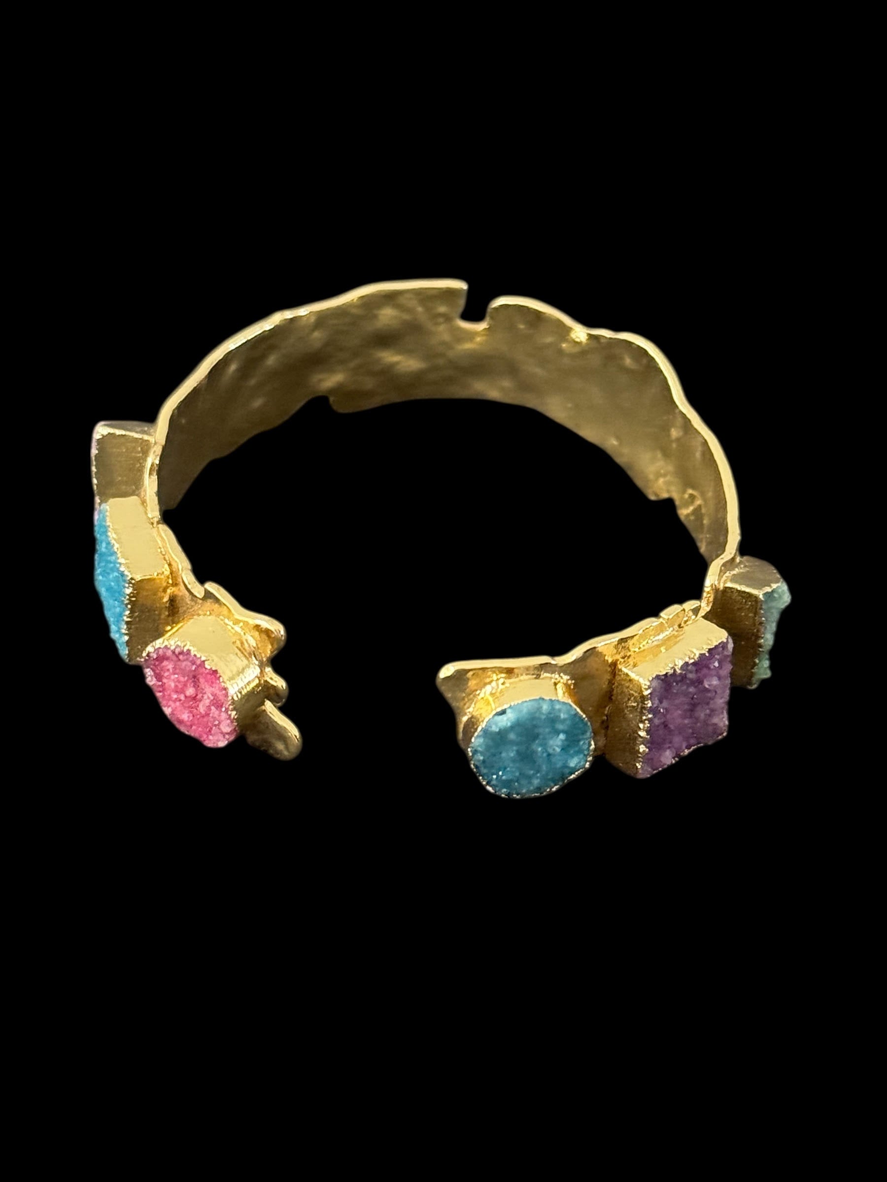 Sugar druzy bangle in 18 KGP