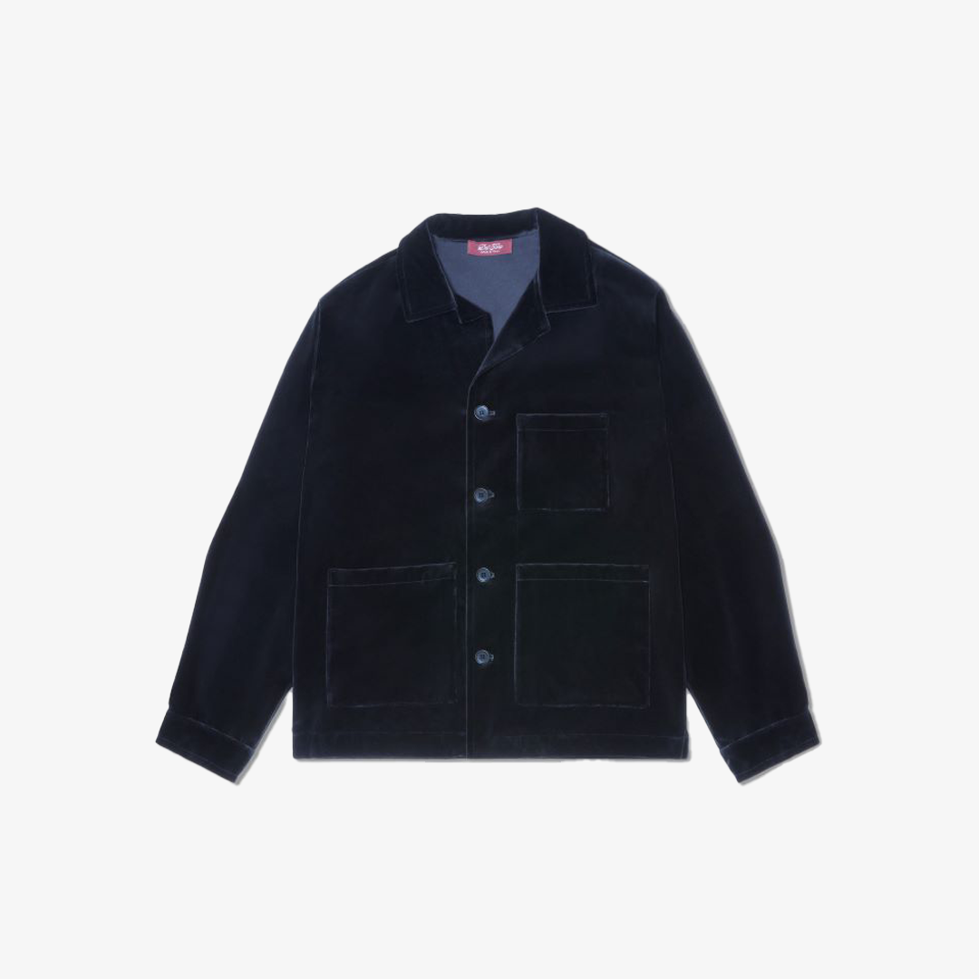 Men's Velour Cocktail Coat - Black