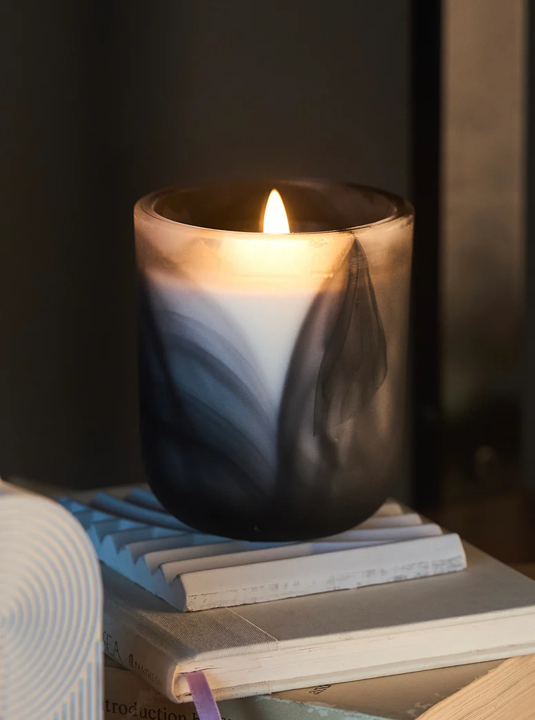winter era - mint + pine + cypress // limited swirl edition candle