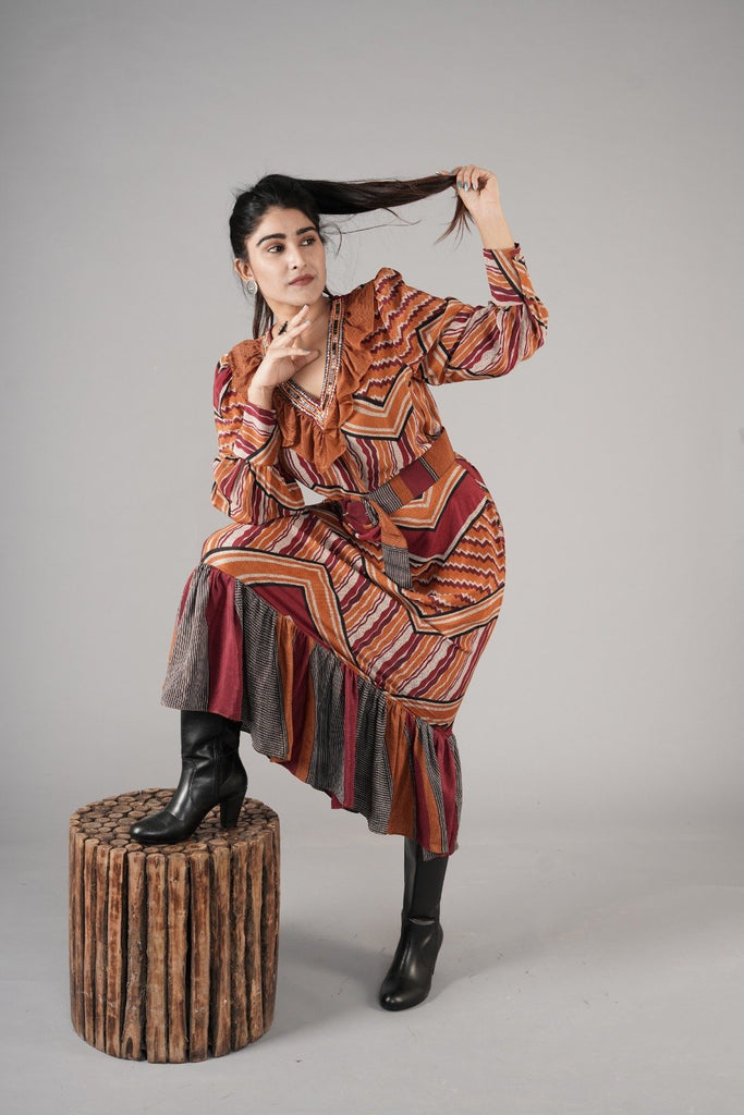 upcycled-saree-belted-maxidress-sunburst-stripe
