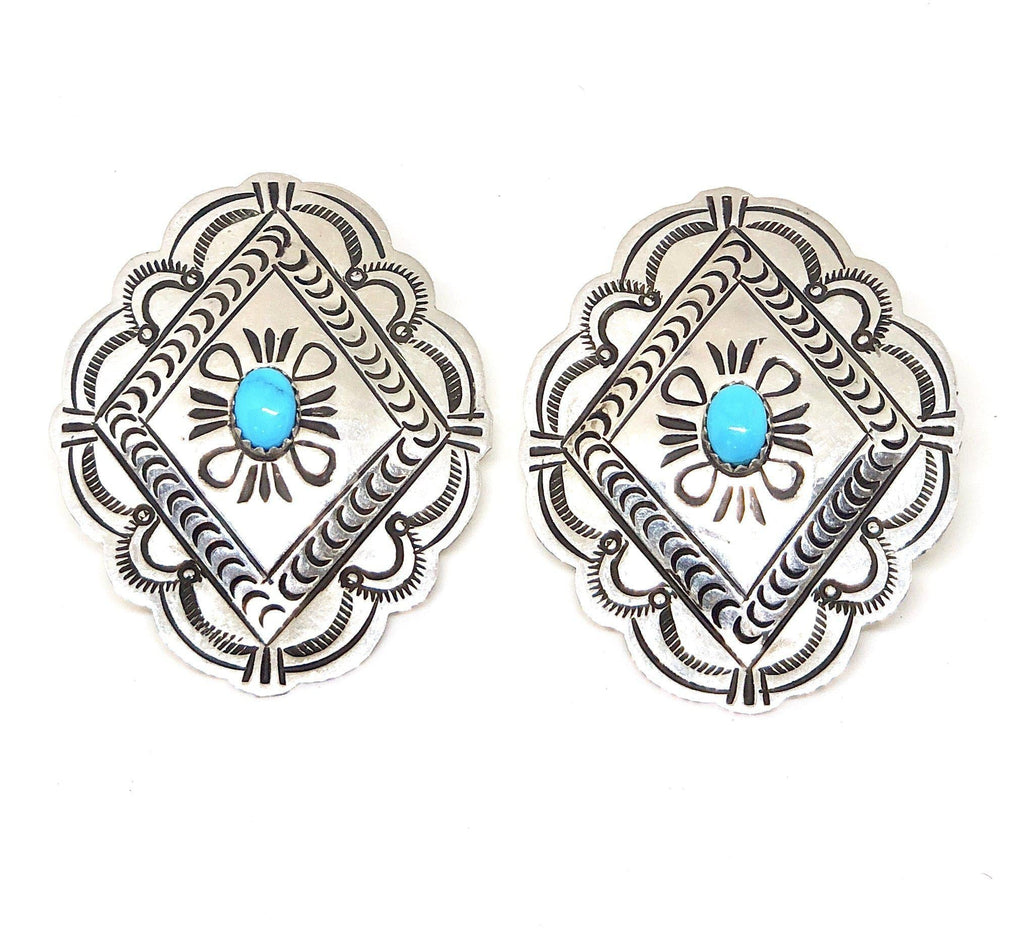 Concho Turquoise Earrings-Earrings-Good Tidings