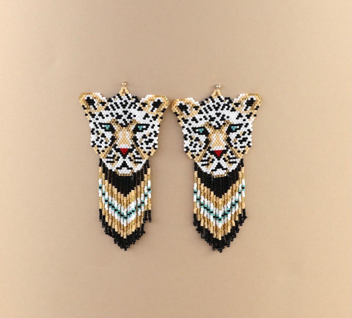 Jaguar Beaded Earrings-Earrings-Good Tidings