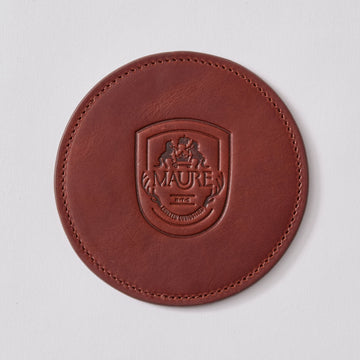 Leather Coasters - Saddle - Want MAURE Want MAURE MAURE Exclusive Leather Coasters - Saddle