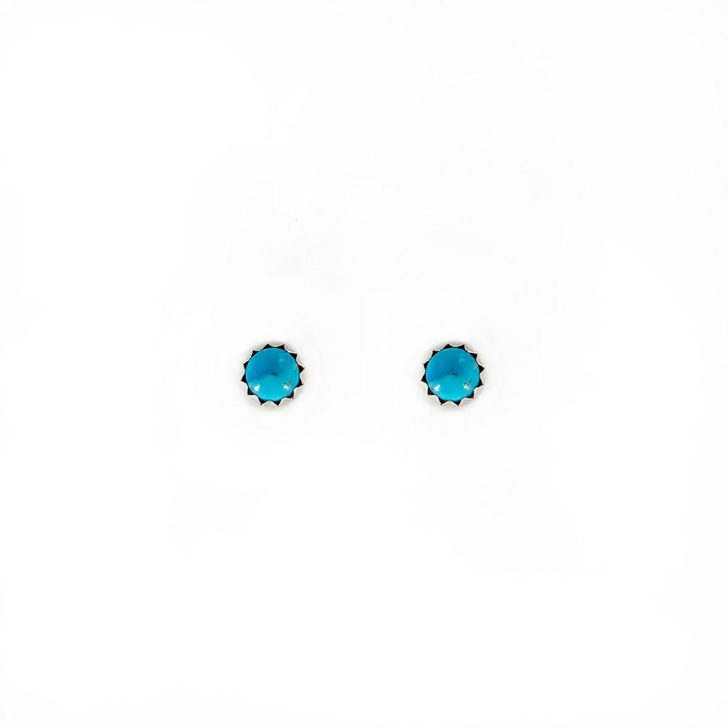 Staple Sterling Silver and Turquoise Studs-Earrings-Good Tidings